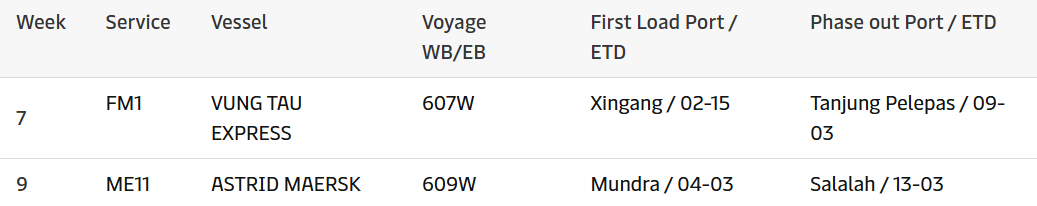 马士基最新公告：暂停多航线服务