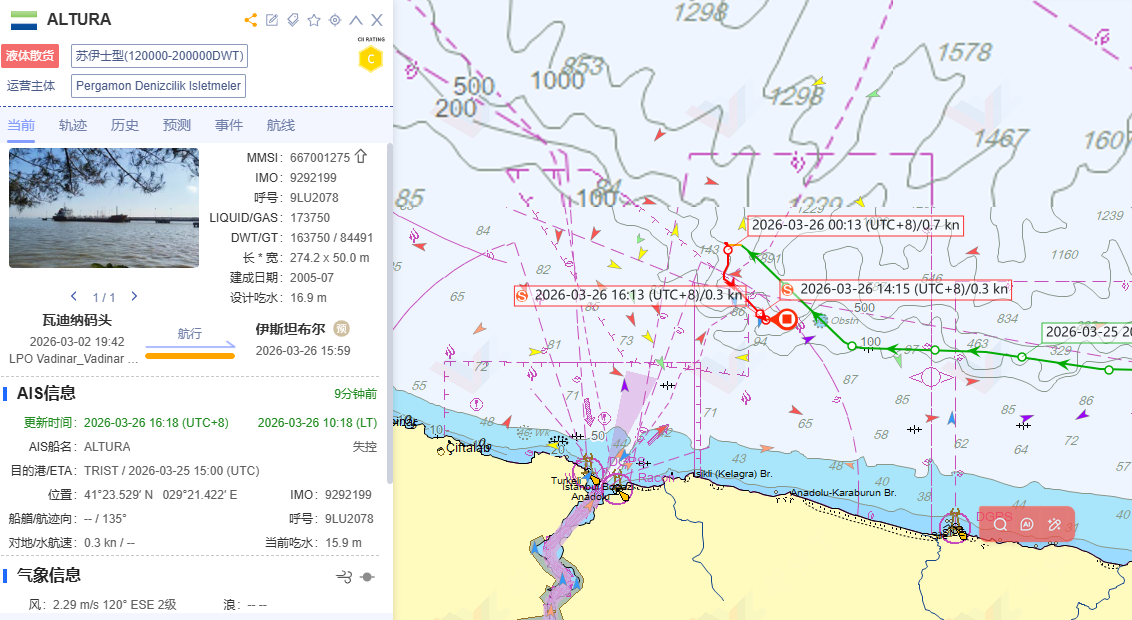 突發(fā)！一艘載有14萬噸原油油輪在黑海海域遭襲擊，引發(fā)劇烈爆炸
