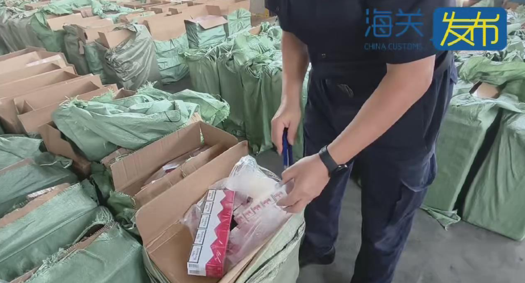 出口悉尼货物被查!359万支香烟、4.3吨烟丝!深圳海关一周5起烟草查扣
