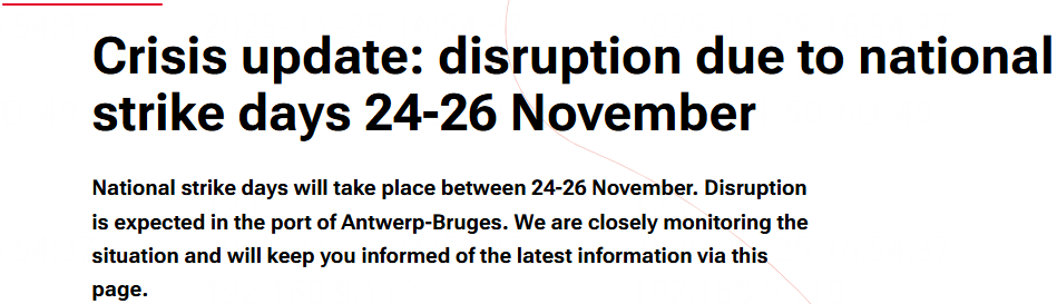 “船舶無法進出港口”，比利時大罷工！